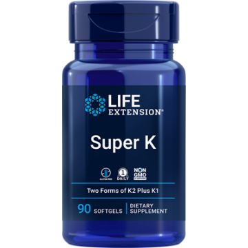 VITAMIN K (SUPER K w/ADVANCED K-2 COMPLEX) - (ΜΕΙΓΜΑ ΒΙΤΑΜΙΝΗΣ Κ) LIFE EXTENSION 90sgels LIFE EXTENSION